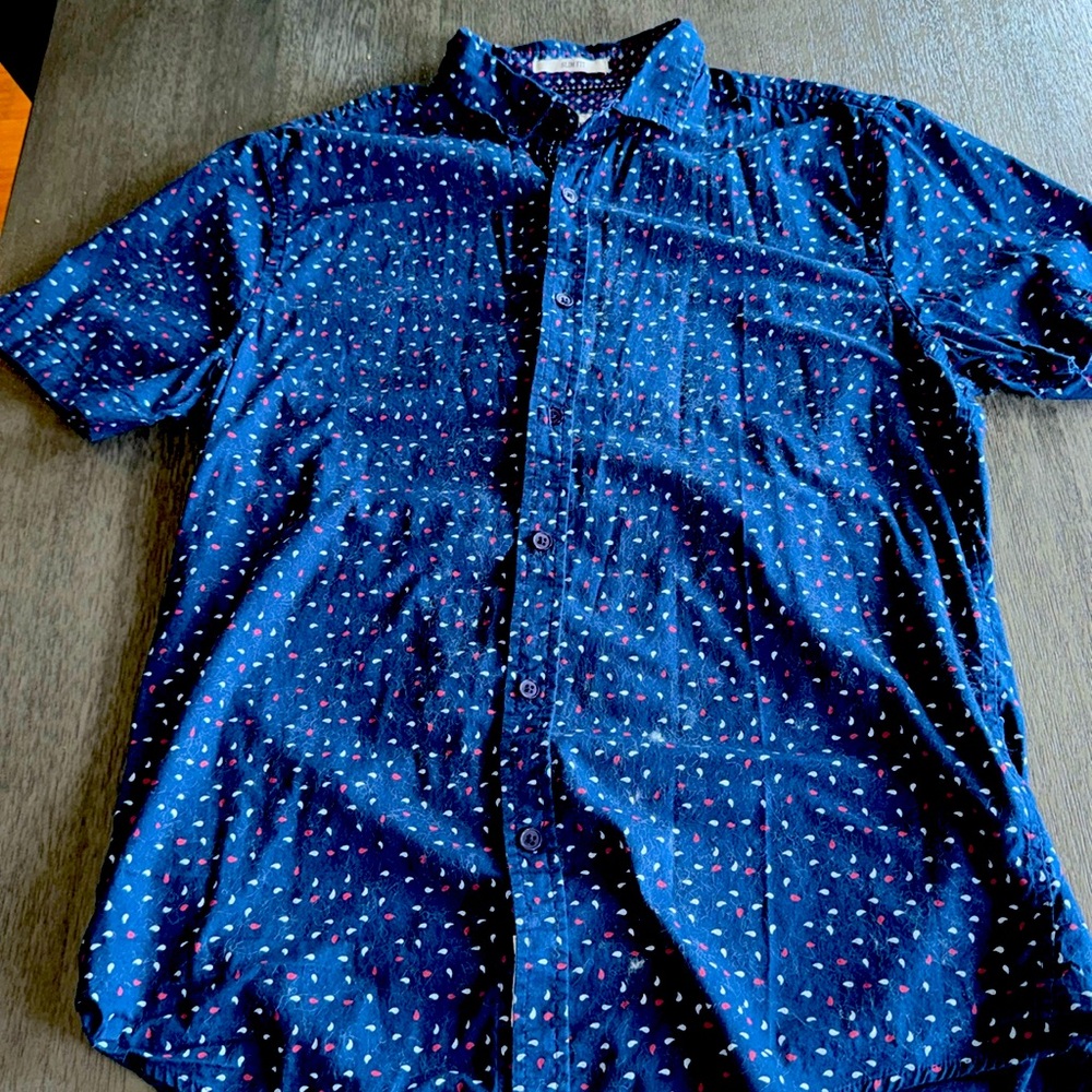 Mens short sleeve button up